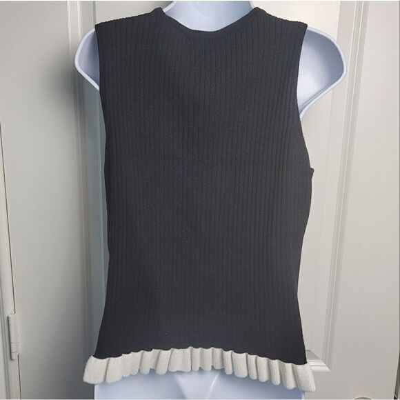 EAST OF 7TH Sleeveless Sweater With Ruffle Bottom - Picture 6 of 7